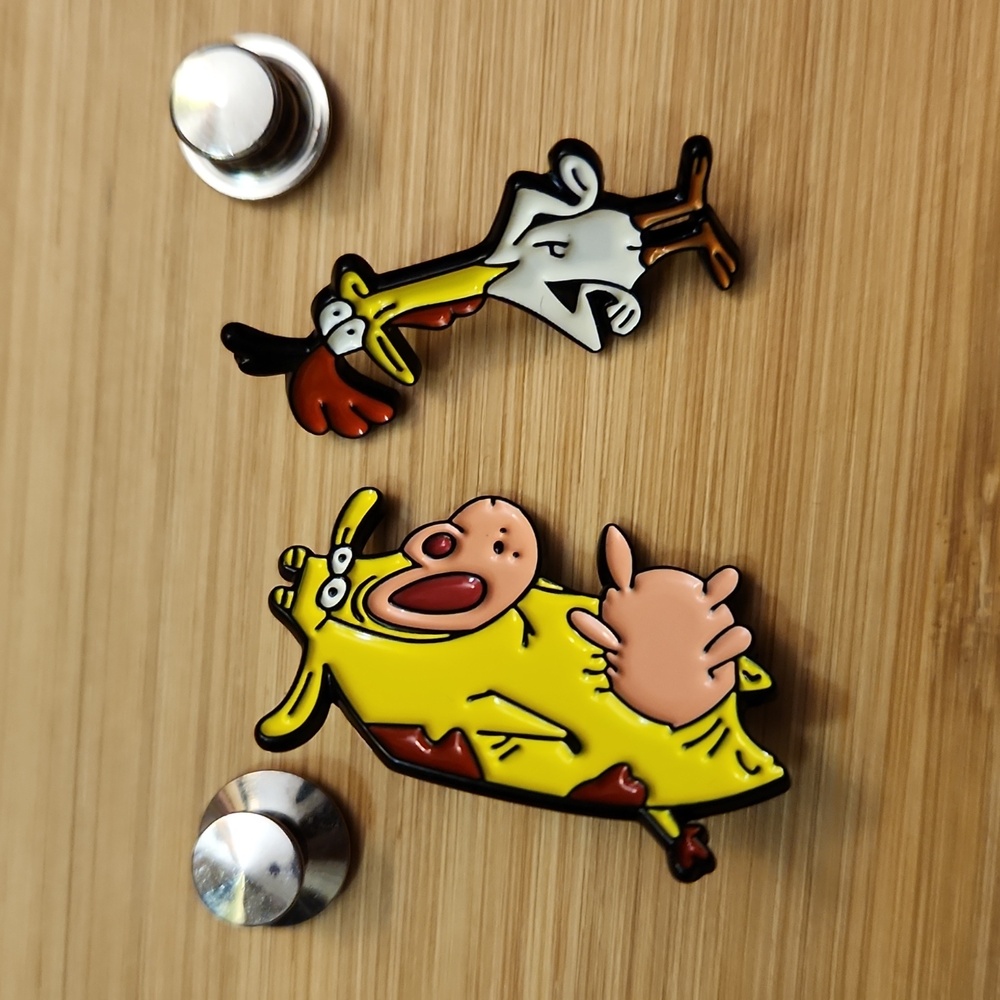 5/$30 Cow & Chicken Cartoon Network Character Pins - Lot of 2